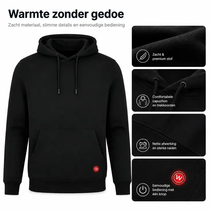Infrarood Verwarmde Hoodie - Heren