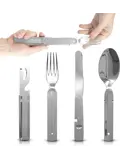 Reisbestek Set – Campingbestek To-Go Zilver