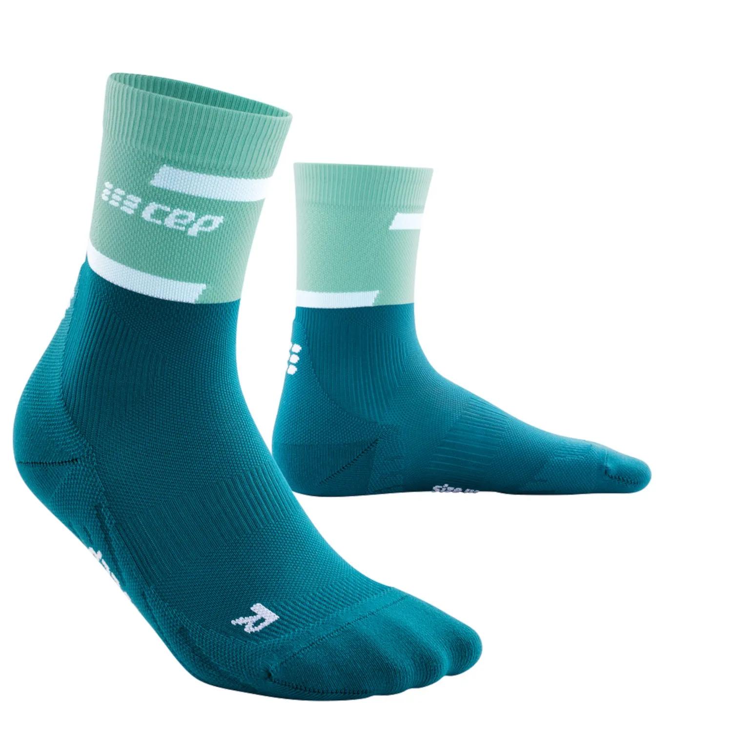 Cep  Run Mid-Cut Compressie Sokken Dames  Petrol
