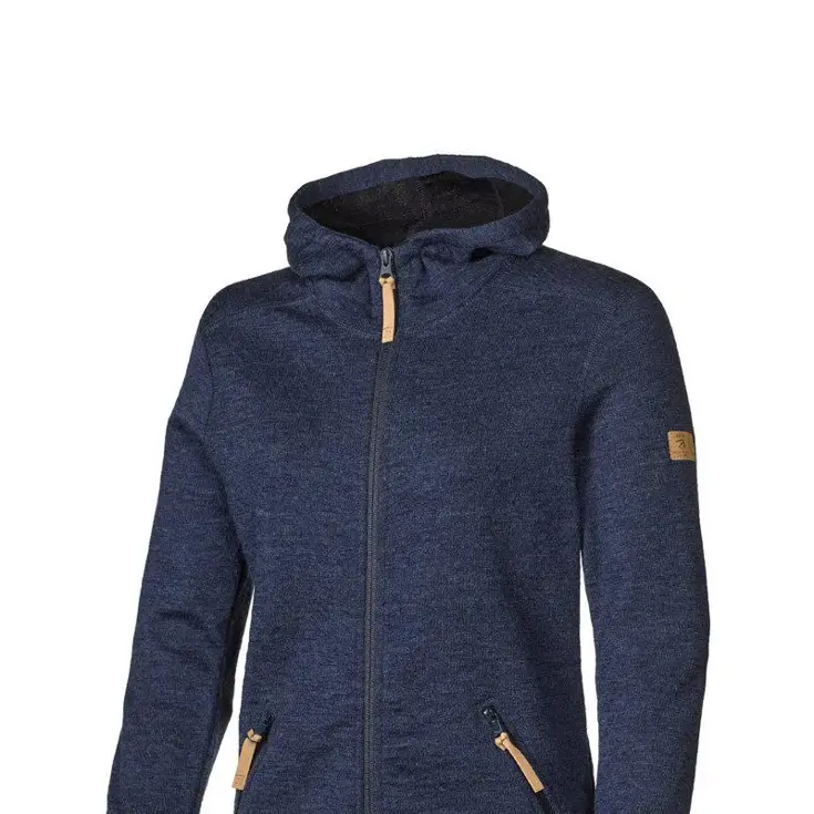 Dames wollen full-zip vest Vanja hood
