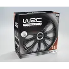 WRC Wieldoppen 15" - zwart/zilver 4 stuks