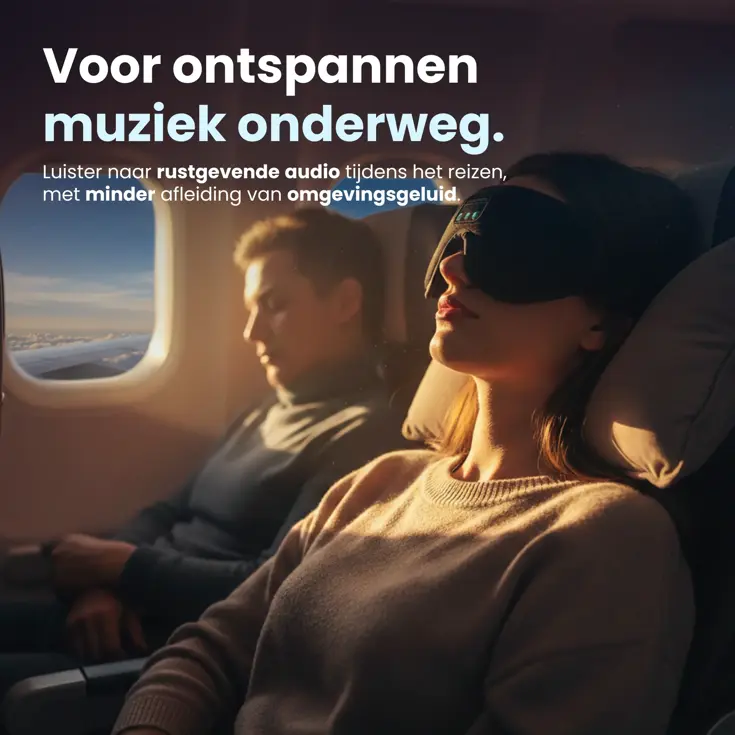 Bluetooth Slaapmasker met Speakers - Zwart