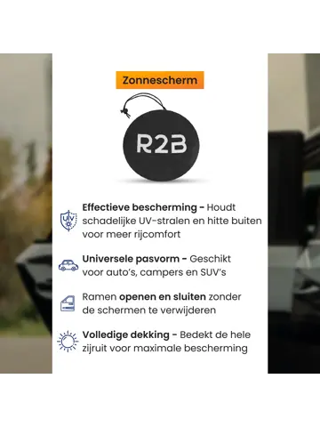 Zonnescherm Auto Zijruit - Set van 2