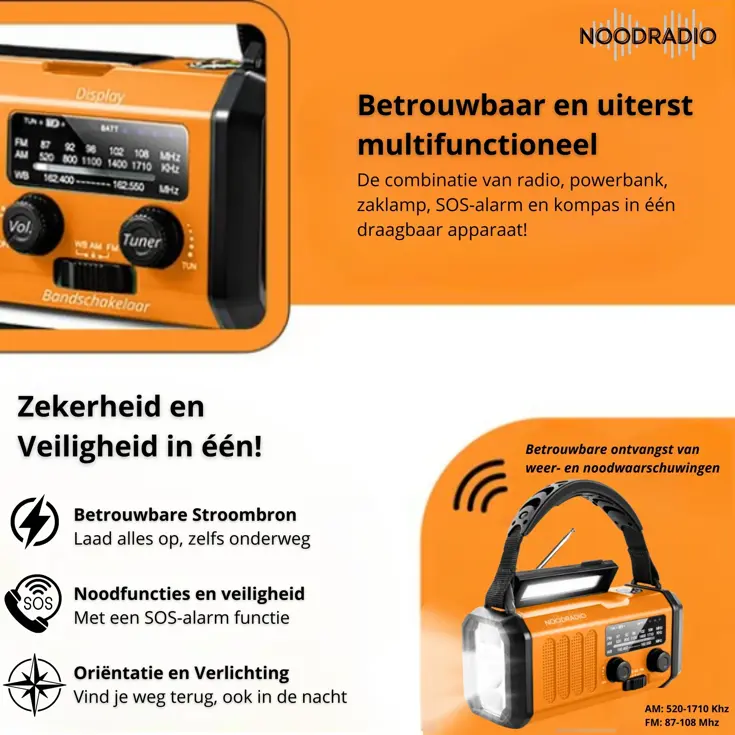 Noodradio® Solar Powerbank 10.000 mAh