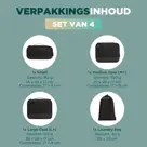 Remodius Packing Cubes Set 4-delig met Compressie