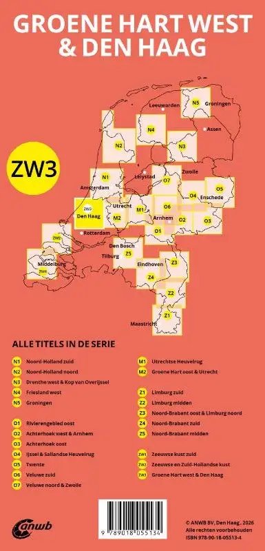 ANWB Fiets en wandelknooppuntenkaart ZW3 Groene Hart west & Den Haag