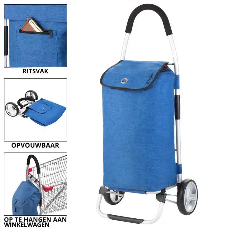 Foldable Boodschappenwagen 45 liter