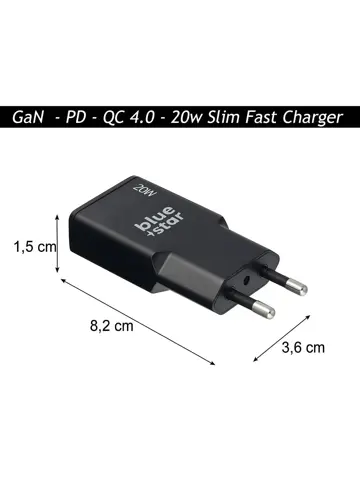 Ereader Oplader - GaN 20w + 1 Meter Type C Kabel