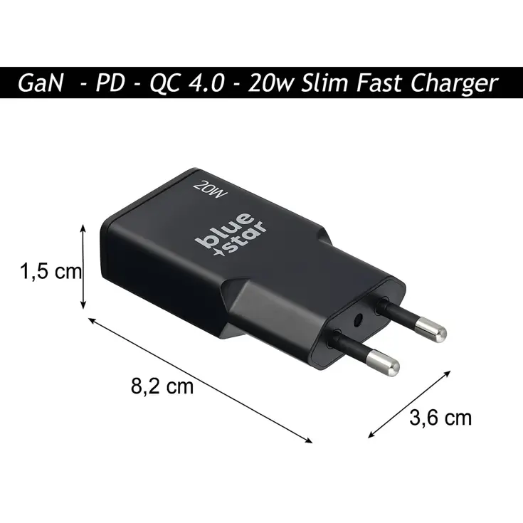 Ereader Oplader - GaN 20w + 1 Meter Type C Kabel