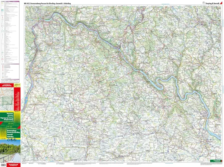 Wandelkaart WK432 Donauerradweg - Passau
