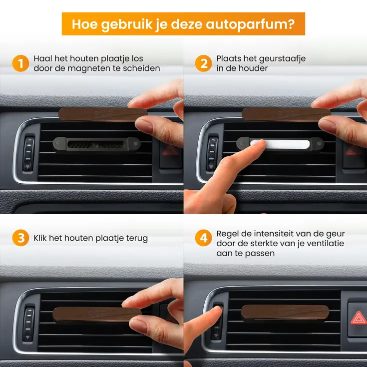 Autoparfum met houder incl. 2 Geurstaafjes