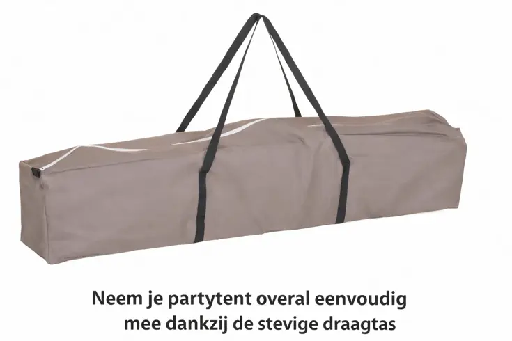 Easy Up Partytent 3x3 m Taupe - Stalen Frame