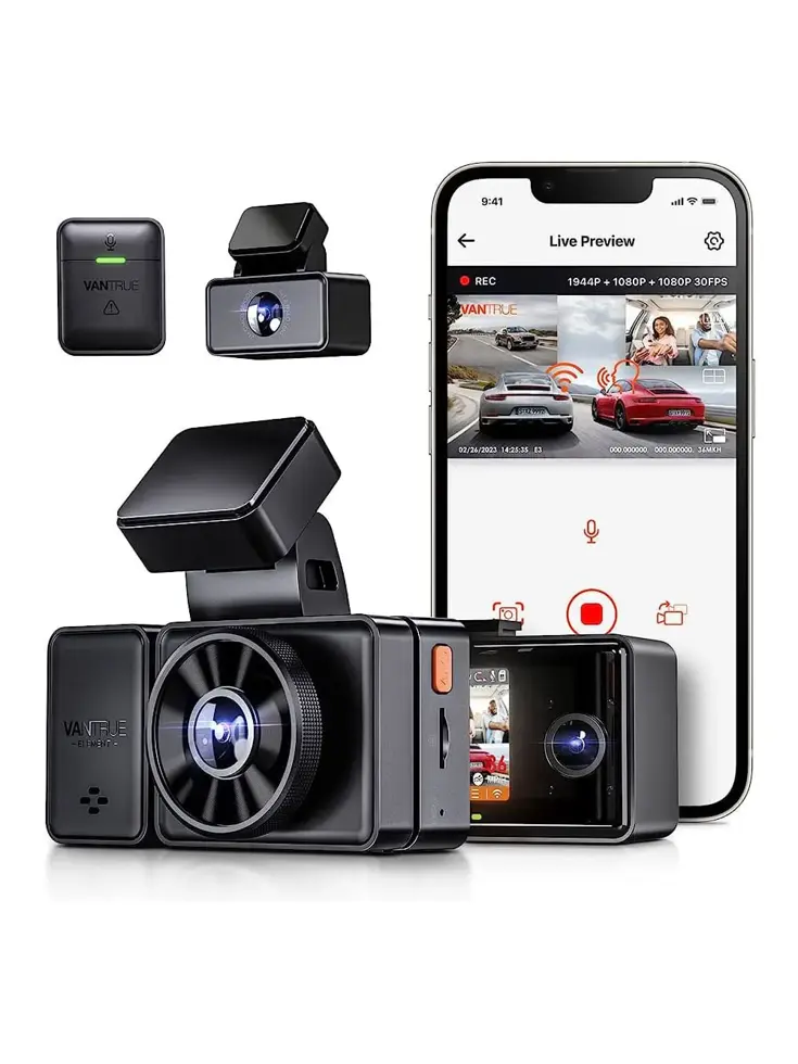 E3 Triple 3CH 2K QuadHD Wifi GPS dashcam