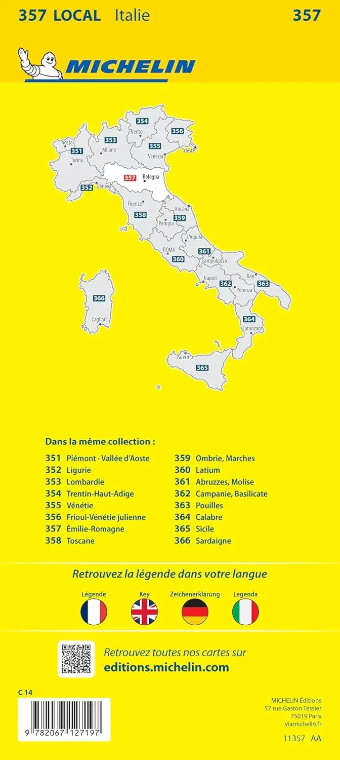 Wegenkaart Local 357 Emilia-Romagna