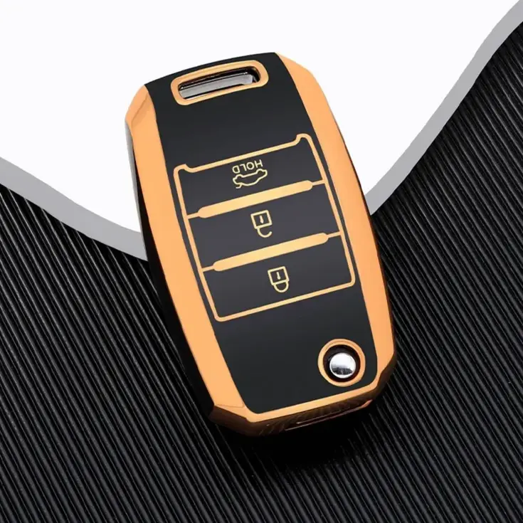 TPU Sleutelhoesje voor Kia goud B3