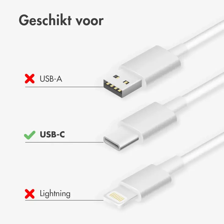 imoshion USB-C naar USB-C kabel 1 meter