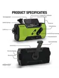Noodradio Solar Opwindbaar Met Batterijen