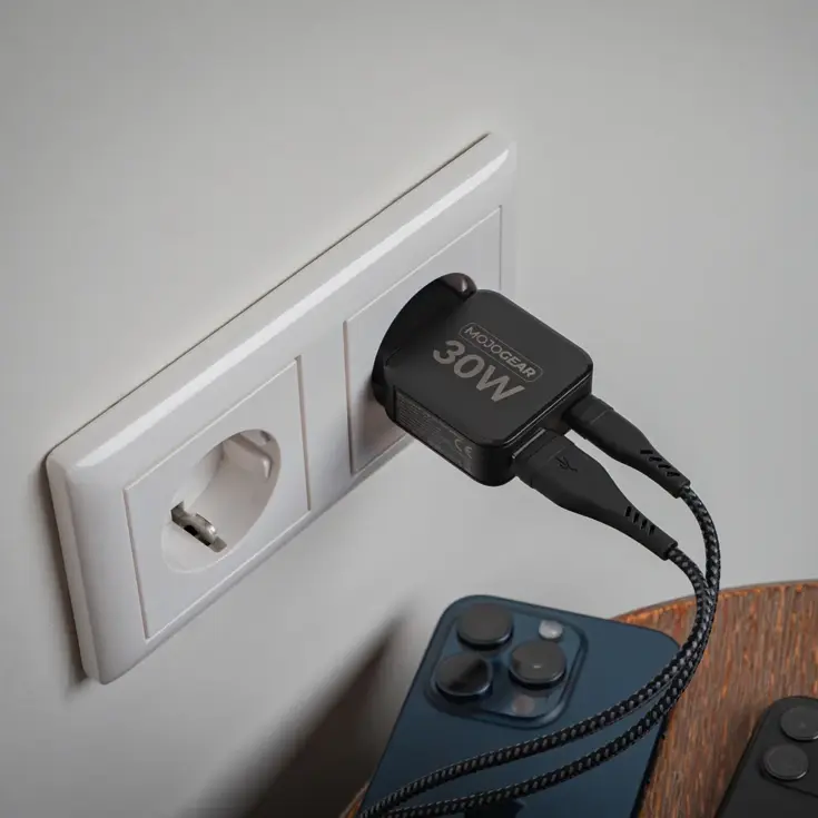 MOJOGEAR CHARGE+ 30W Ultradunne USB-C Oplader