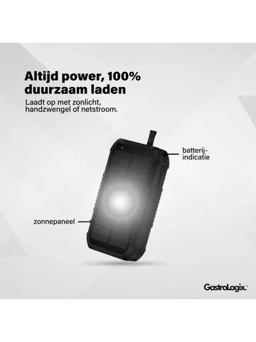 Solar Powerbank Incl. Handslinger 50.000mAh