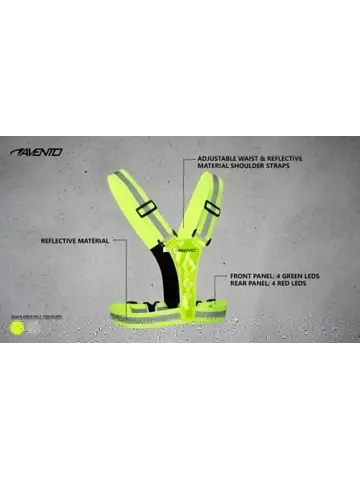 Hardloopvest met ledverlichting - Fluorgeel