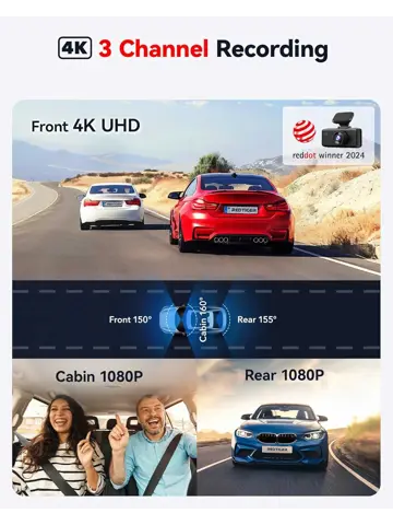 F17 3CH 4K Wifi GPS 64gb dashcam