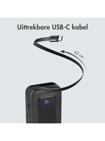 Powerbank Uittrekbare Kabel 10.000 mAh