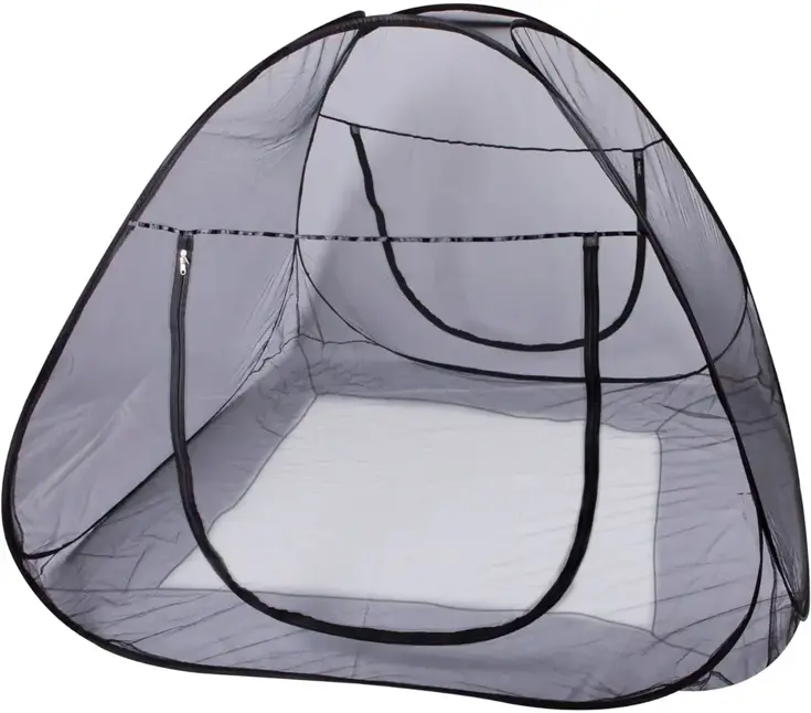 Bedtent Pop Up klamboe - 200x180cm - Zwart