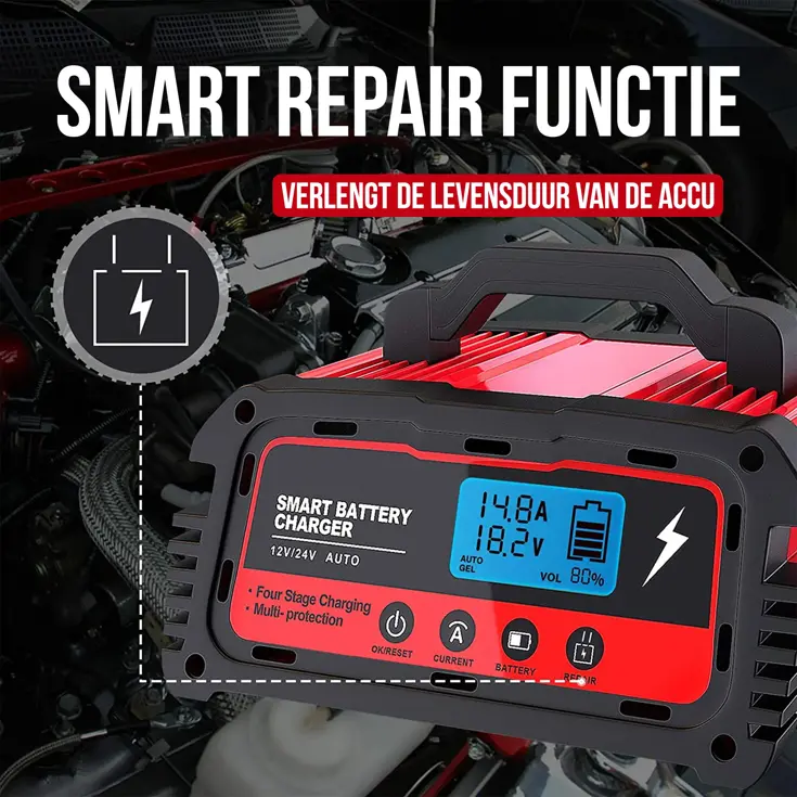 Industriele Acculader 12/24V - 5/10/25A