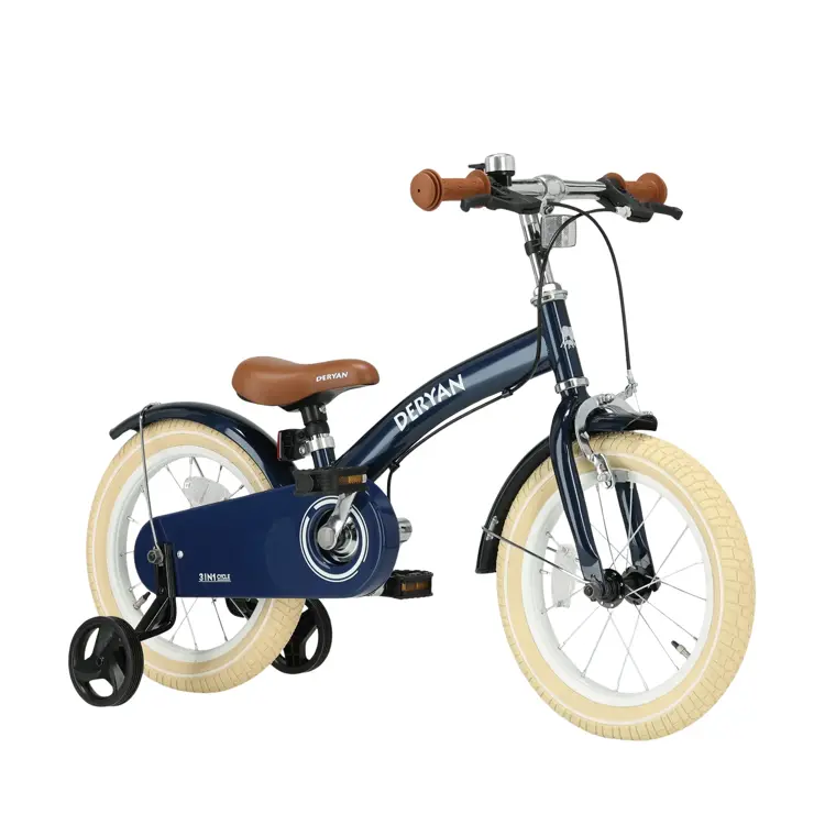 Luxe Kinderfiets 14 inch - 3 in 1 - Loopfiets