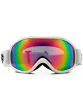 Skibril - Wit - Roze spiegelglas