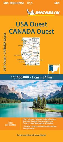 Kaart Regional 585 USA West - Canada West