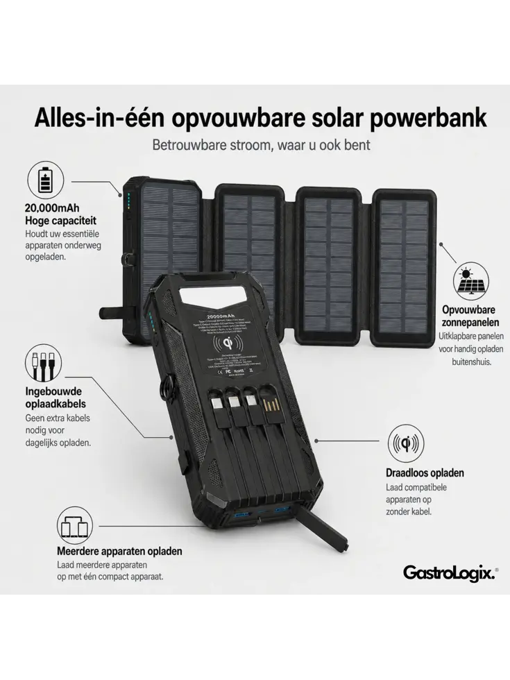 Solar Powerbank 20.000mAh