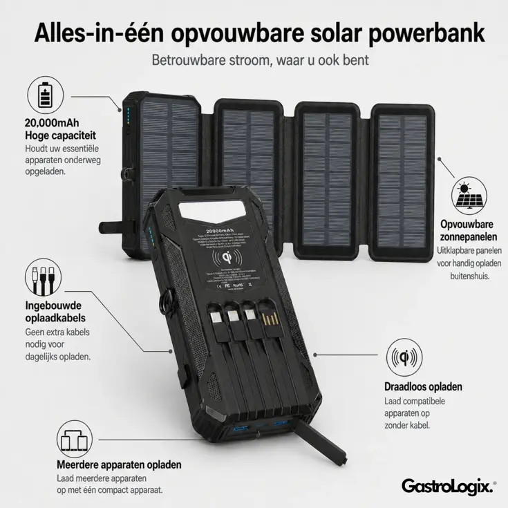 Solar Powerbank 20.000mAh