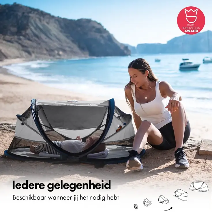 Baby luxe campingbedje - Zelfopblaasbare matras