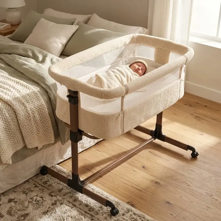 Snoozy Teddy Co Sleeper - Verstelbaar frame
