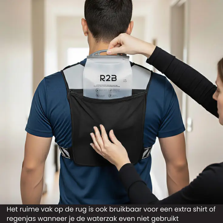 Hardloopvest met Waterzak en Opbergvakjes