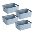 Sigma home - Opbergbox - 24L blauw - 4-delig