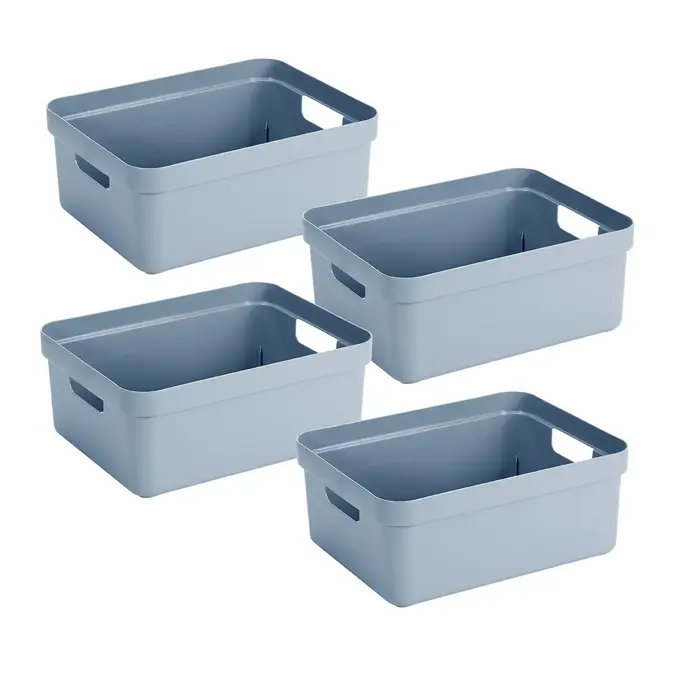 Sigma home - Opbergbox - 24L blauw - 4-delig