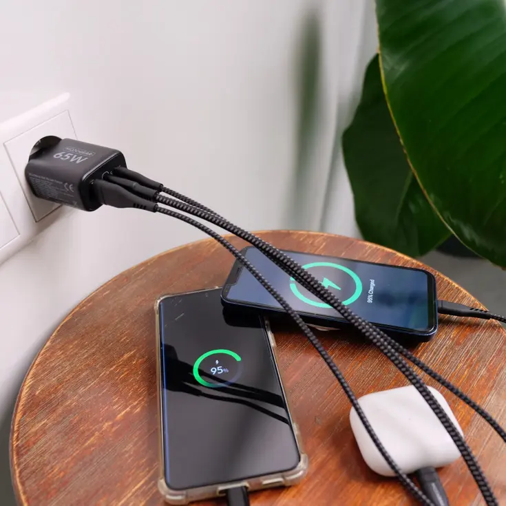 CHARGE+ 65W Oplader - USB en USB-C