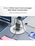 Snellader - 65W GaN - 3 Poorten