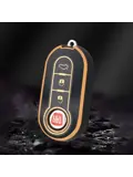 TPU Sleutelhoesje voor Fiat / Abart goud A3