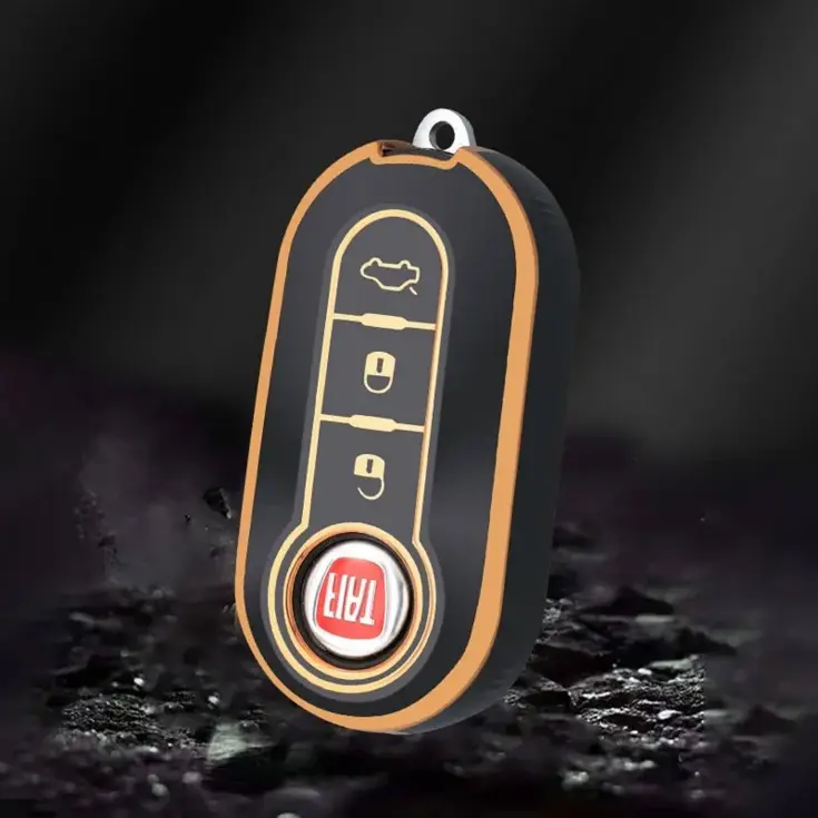 TPU Sleutelhoesje voor Fiat / Abart goud A3