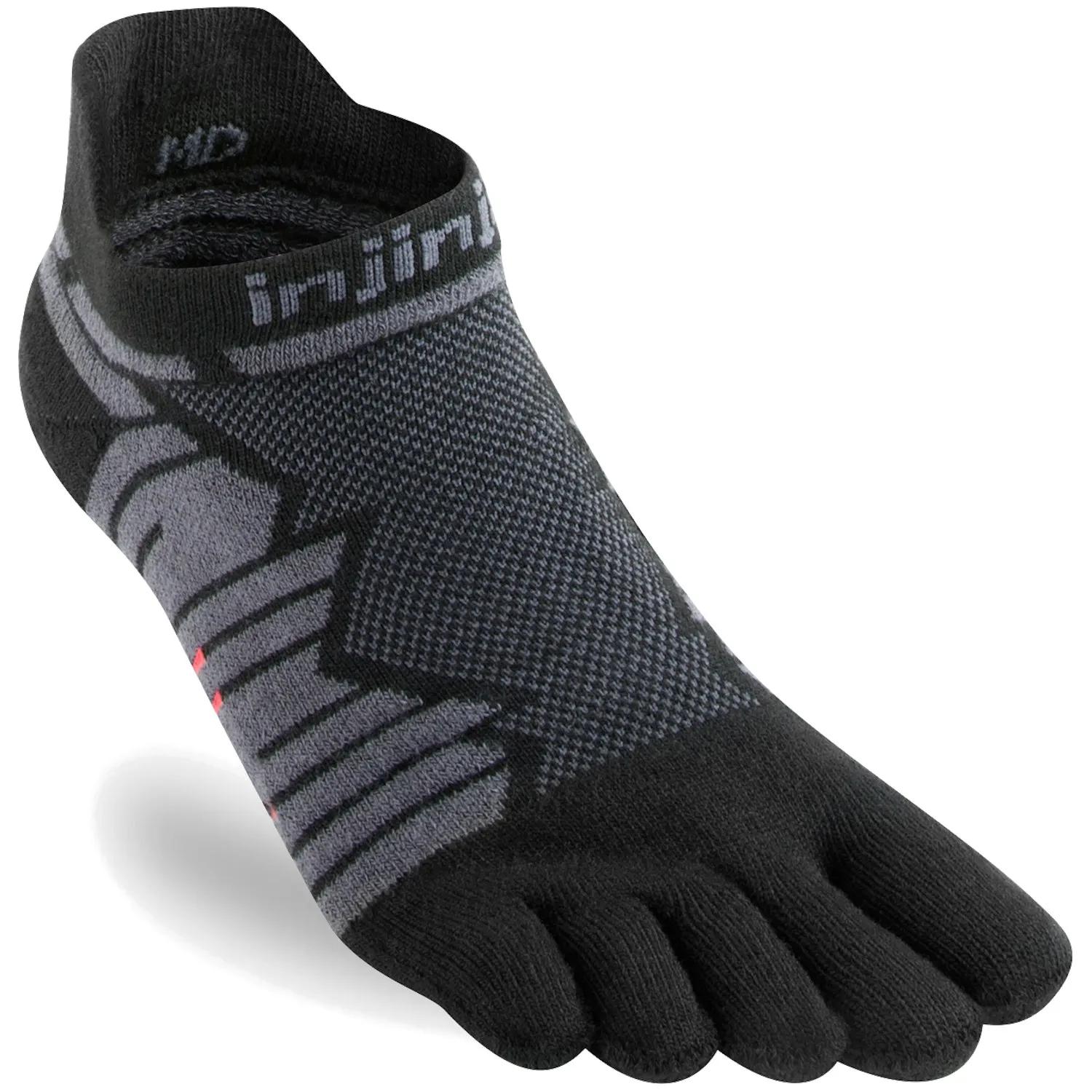 Injinji  Ultra Run No-show teensokken  Zwart