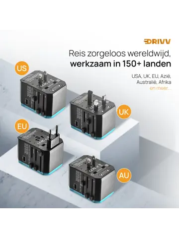 Universele Wereldstekker - Fast Charge