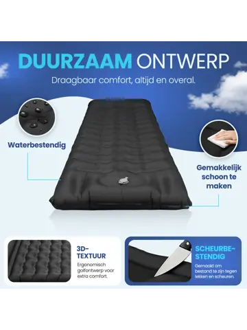 FLOAT Eenpersoons slaapmatje met voetpomp