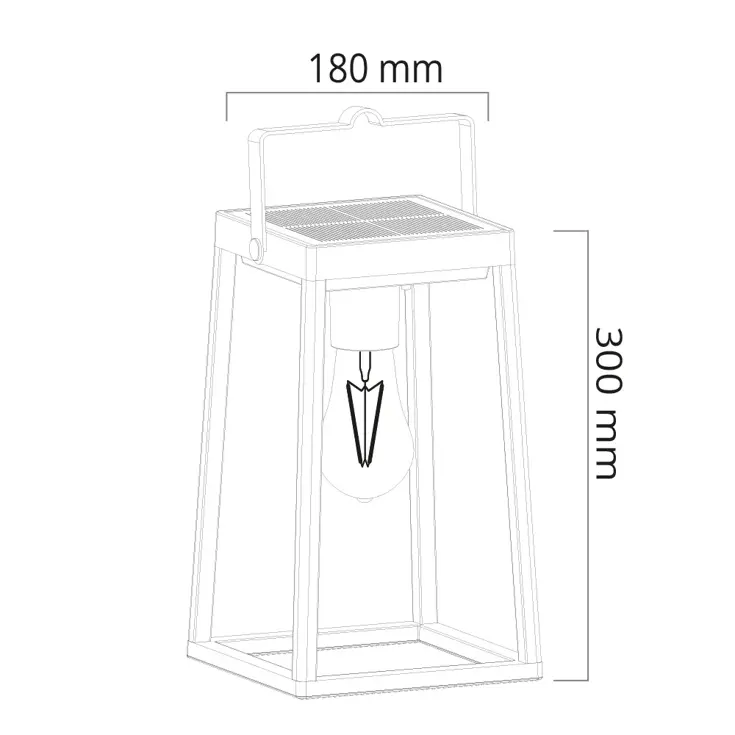 Brendz solar hang- en tafellamp Tampa - Recht