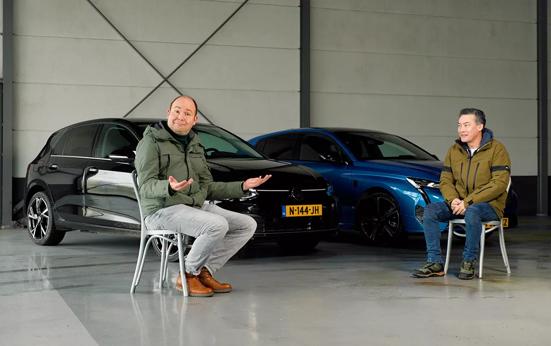 Dubbeltest Peugeot 308 HYbrid vs. Volkswagen Golf eHybrid