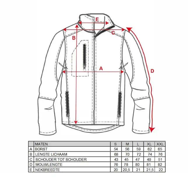 Heren Softshell Zip Jacket