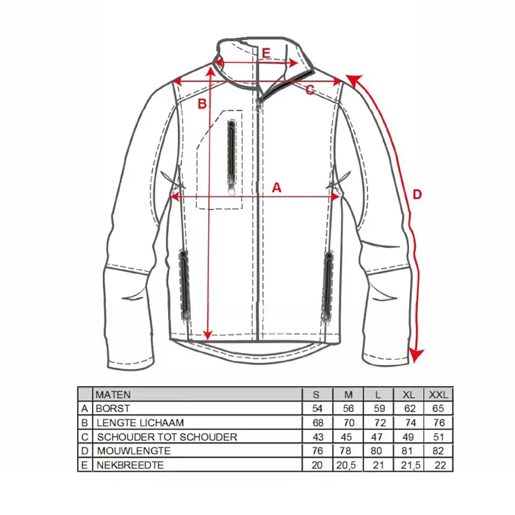Heren Softshell Zip Jacket