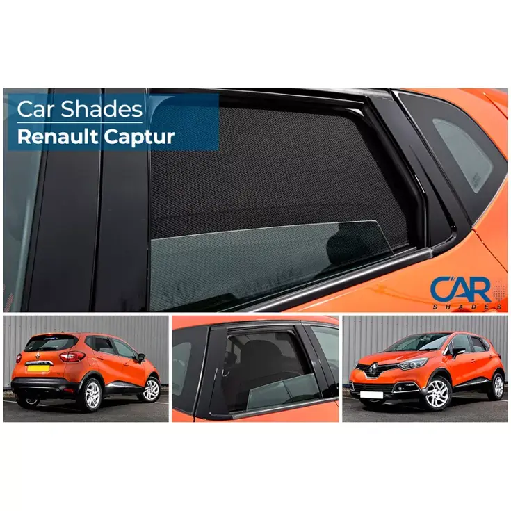 Renault Captur 5 deurs 2013 - Zonneschermen achterportieren - Car Shades
